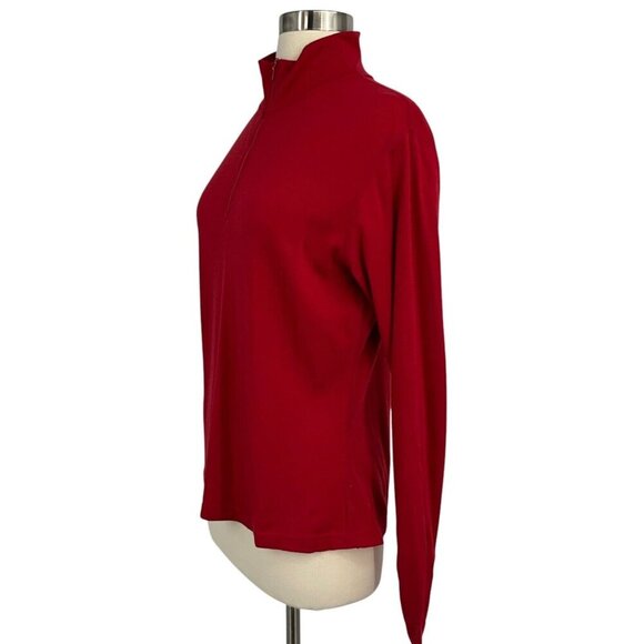 NWT Minus33 Midweight Thermal 1/4 Zip Base Layer Top Red Size M 100% Merino Wool - Picture 3 of 16